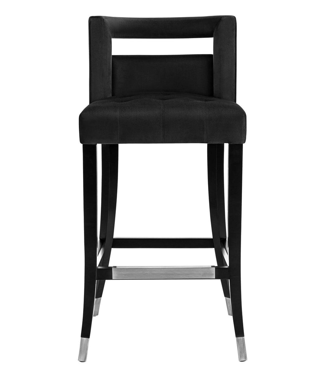 American Home Furniture | TOV Furniture - Hart Black Velvet Bar Stool