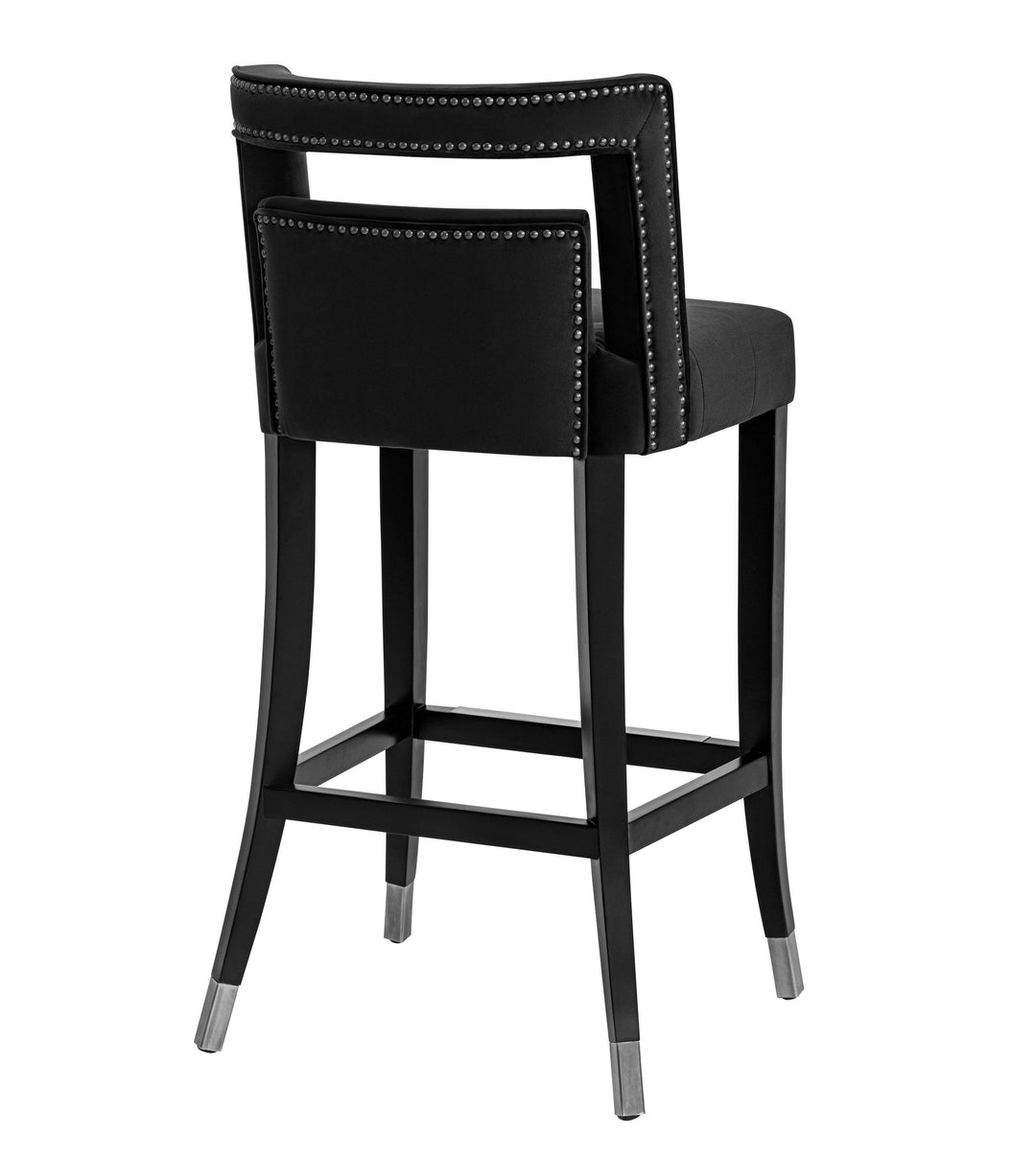American Home Furniture | TOV Furniture - Hart Black Velvet Bar Stool