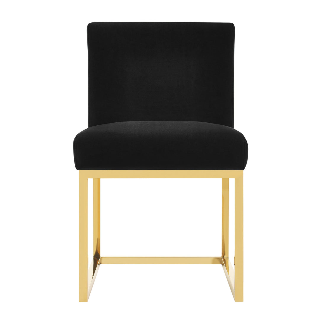 TOV Furniture Haute Black Velvet Chair DINING CHAIRS