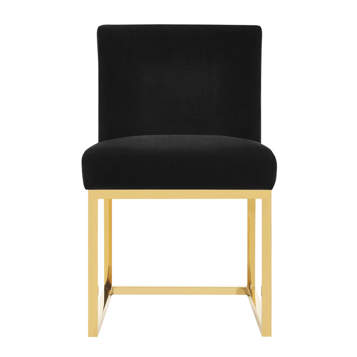 TOV Furniture Haute Black Velvet Chair DINING CHAIRS