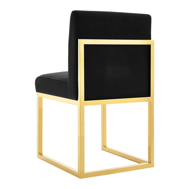 TOV Furniture Haute Black Velvet Chair DINING CHAIRS