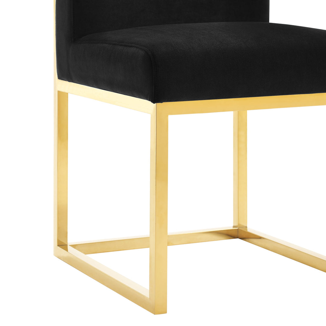 TOV Furniture Haute Black Velvet Chair DINING CHAIRS