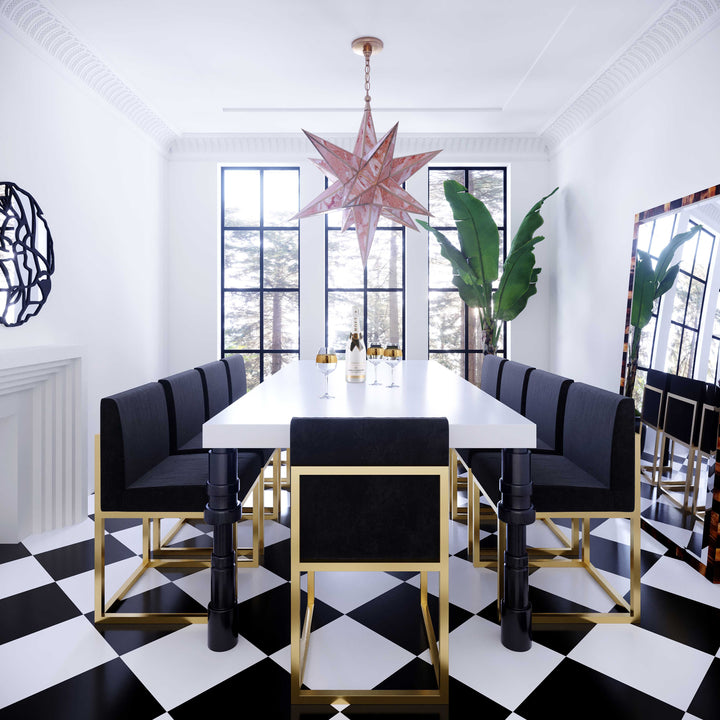 TOV Furniture Haute Black Velvet Chair DINING CHAIRS