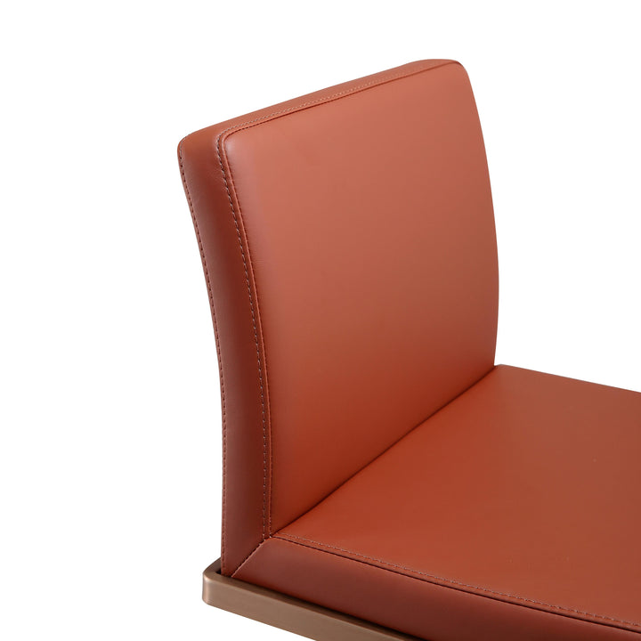 American Home Furniture | TOV Furniture - Sentinel Saddle Brown and Rose Gold Adjustable Stool