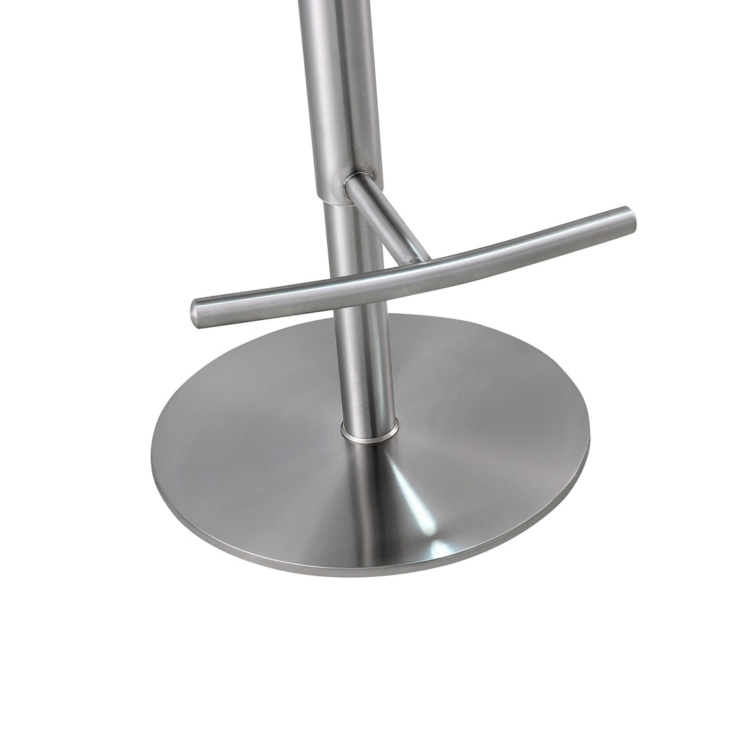 TOV Furniture Reagan Sea Foam Green and Silver Adjustable Stool OTTOMANS, POUFS, + STOOLS