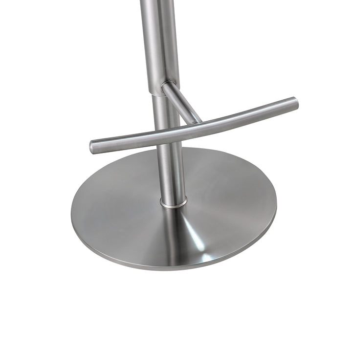TOV Furniture Reagan Sea Foam Green and Silver Adjustable Stool OTTOMANS, POUFS, + STOOLS