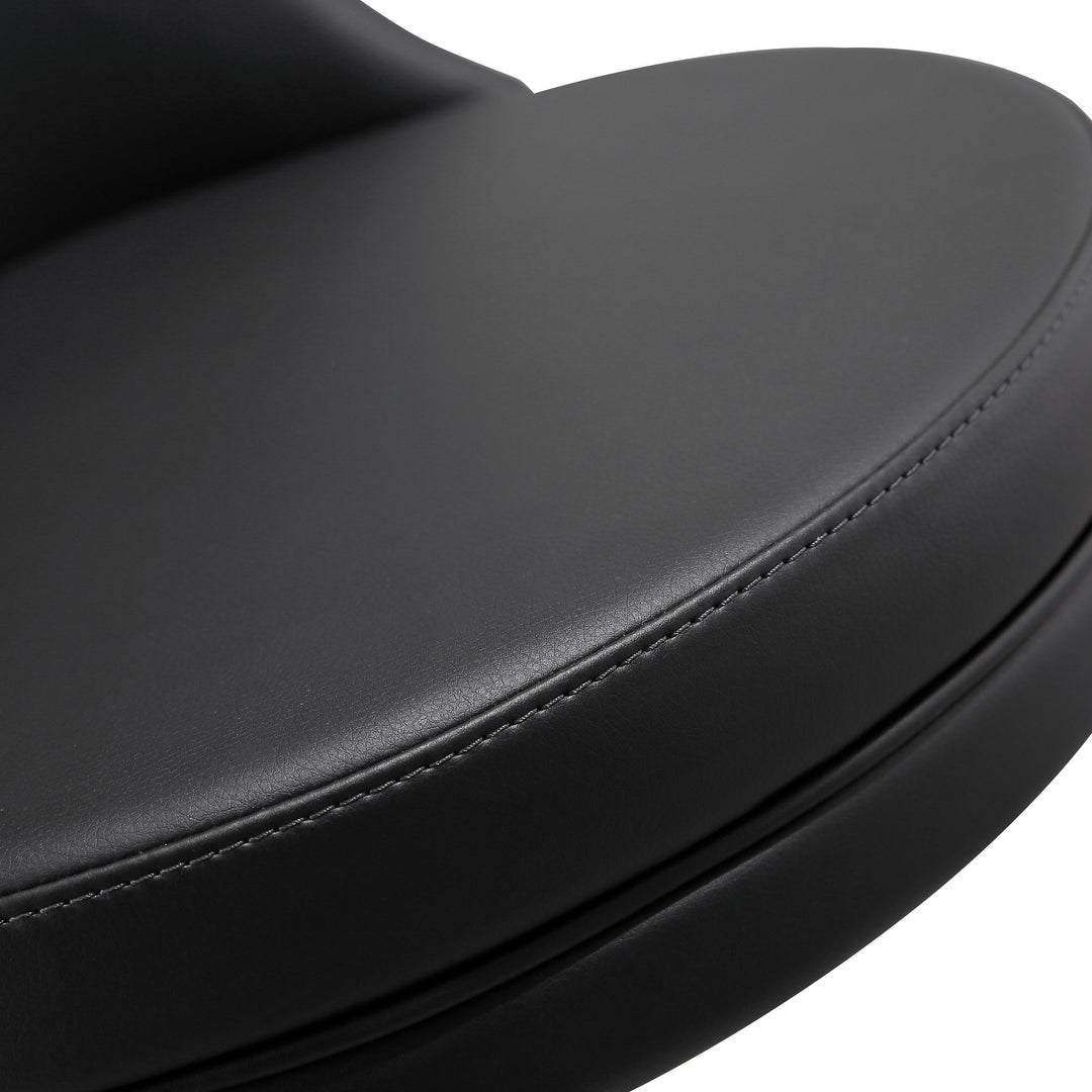 TOV Furniture Reagan Black and Silver Adjustable Stool OTTOMANS, POUFS, + STOOLS