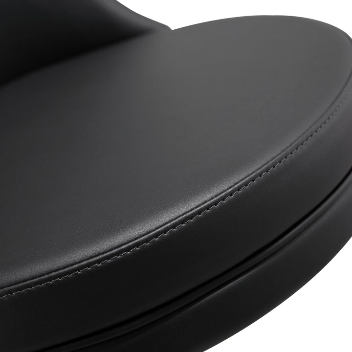 TOV Furniture Reagan Black and Silver Adjustable Stool OTTOMANS, POUFS, + STOOLS