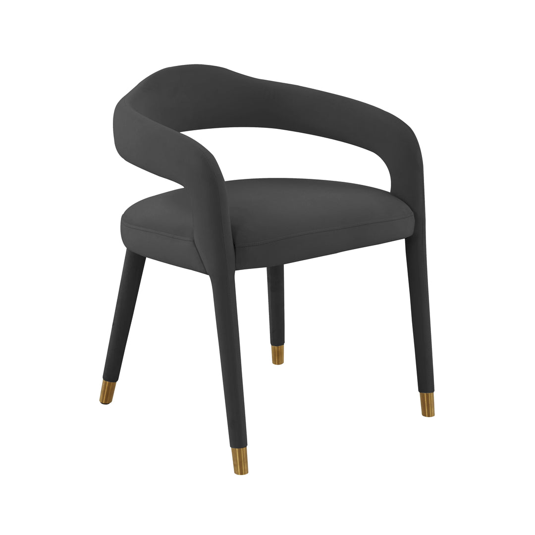 American Home Furniture | TOV Furniture - Lucia Black Velvet Dining Chair