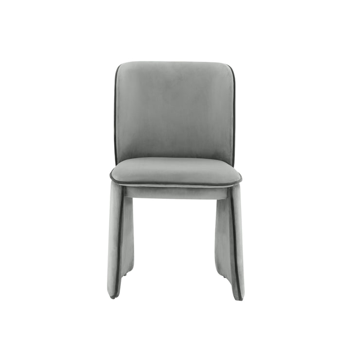 TOV Furniture Kinsley Grey Velvet Dining Chair - Set of 2 DINING CHAIRS