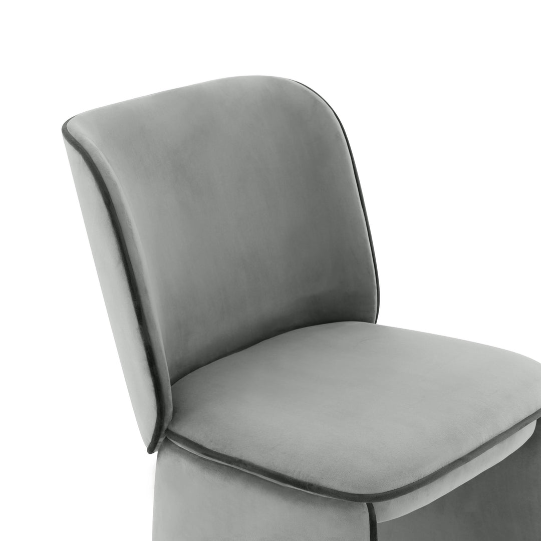 TOV Furniture Kinsley Grey Velvet Dining Chair - Set of 2 DINING CHAIRS