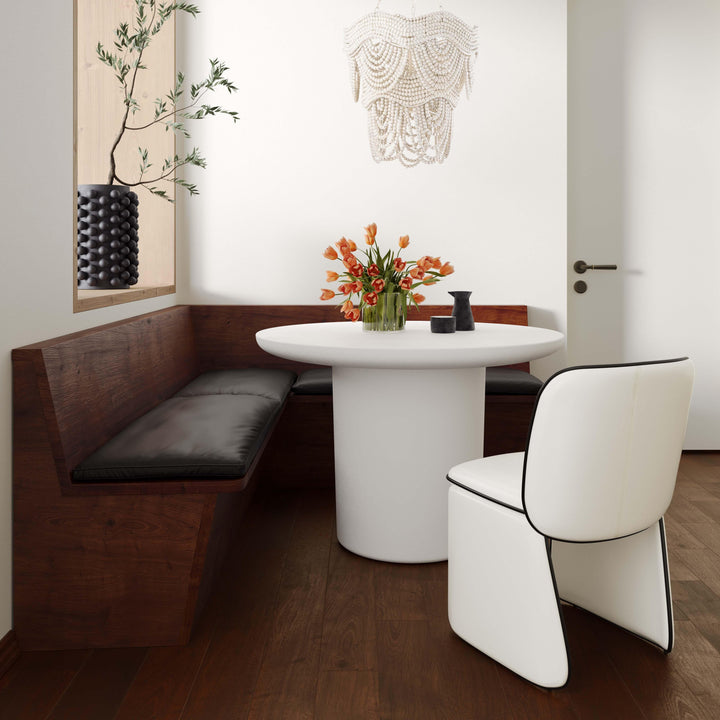TOV Furniture Kinsley Cream Vegan Leather Dining Chair - Set of 2 DINING CHAIRS