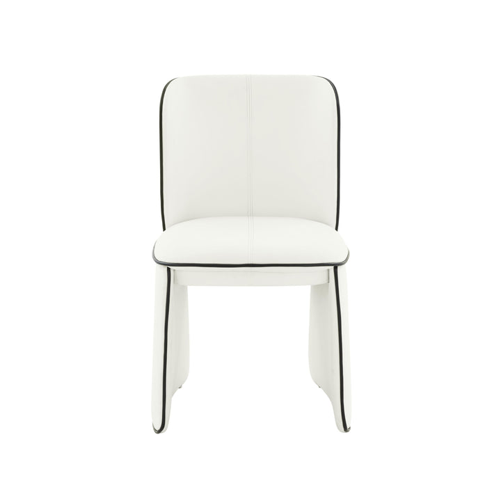American Home Furniture | TOV Furniture - Kinsley Cream Vegan Leather Dining Chair