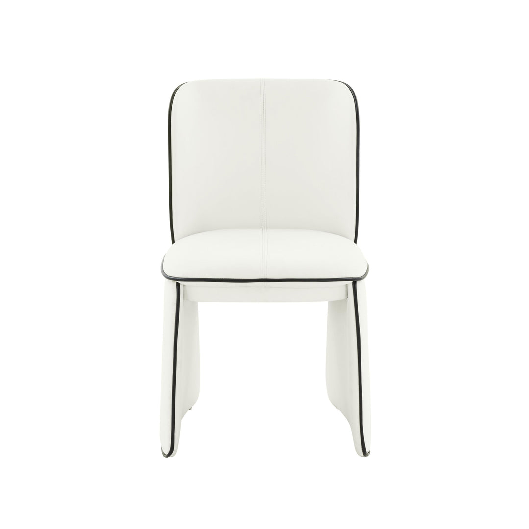 TOV Furniture Kinsley Cream Vegan Leather Dining Chair - Set of 2 DINING CHAIRS