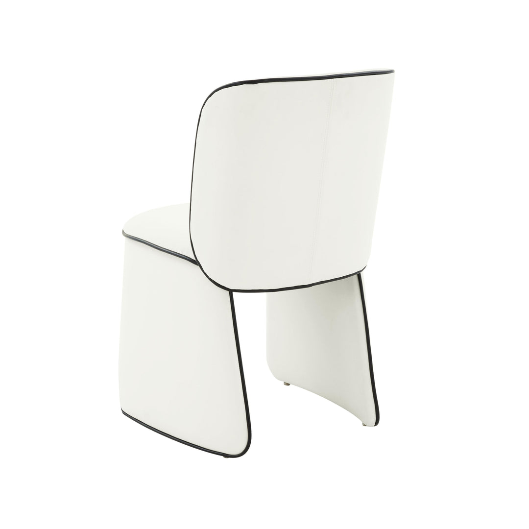 TOV Furniture Kinsley Cream Vegan Leather Dining Chair - Set of 2 DINING CHAIRS