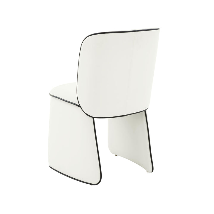 TOV Furniture Kinsley Cream Vegan Leather Dining Chair - Set of 2 DINING CHAIRS