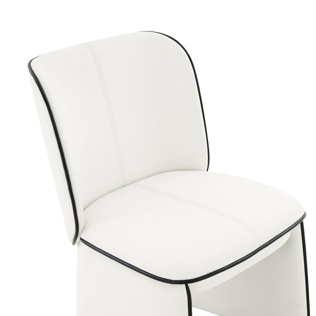TOV Furniture Kinsley Cream Vegan Leather Dining Chair - Set of 2 DINING CHAIRS