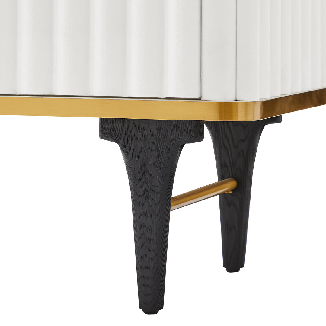 American Home Furniture | TOV Furniture - Cordoba Cream Velvet Bar Cabinet