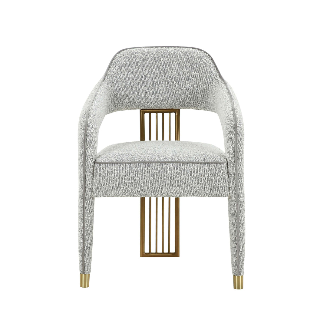 American Home Furniture | TOV Furniture - Corralis Speckled Grey Boucle Dining Chair