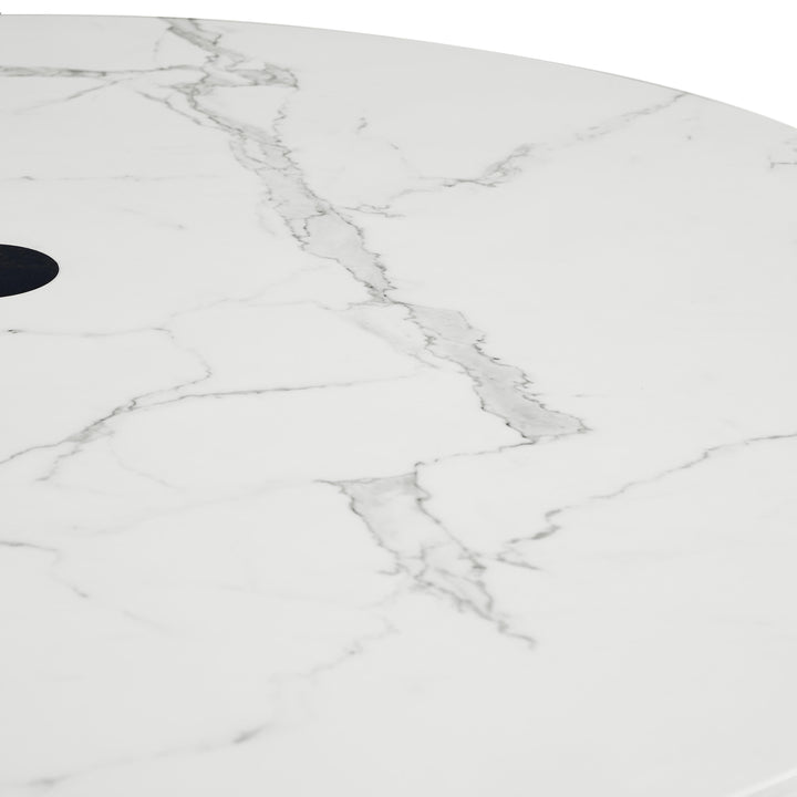 American Home Furniture | TOV Furniture - Piper White Round Dining Table