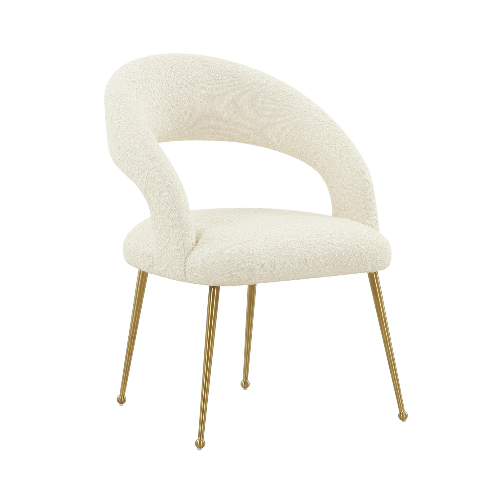TOV Furniture Rocco Cream Boucle Dining Chair - Set of 2 DINING CHAIRS