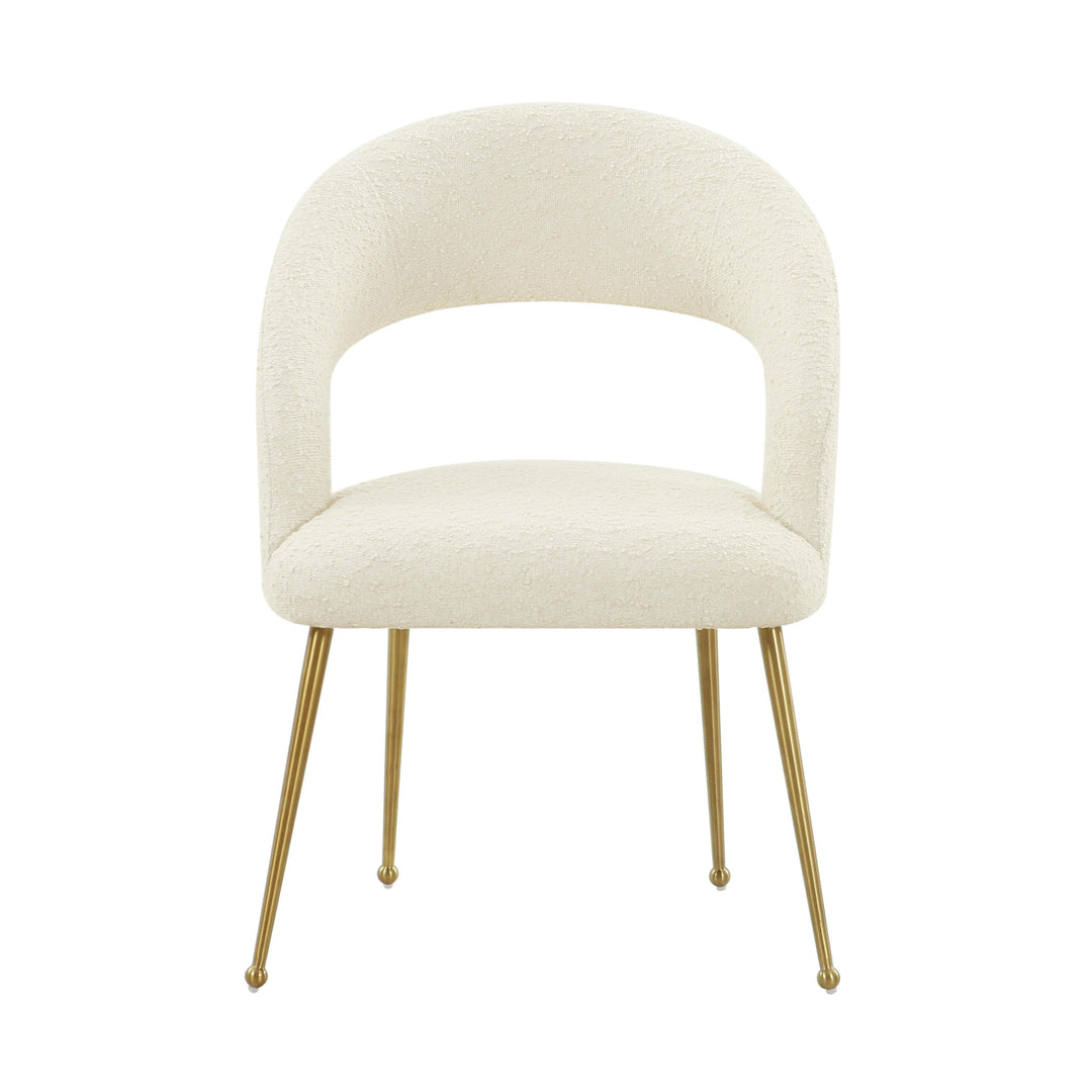 TOV Furniture Rocco Cream Boucle Dining Chair - Set of 2 DINING CHAIRS