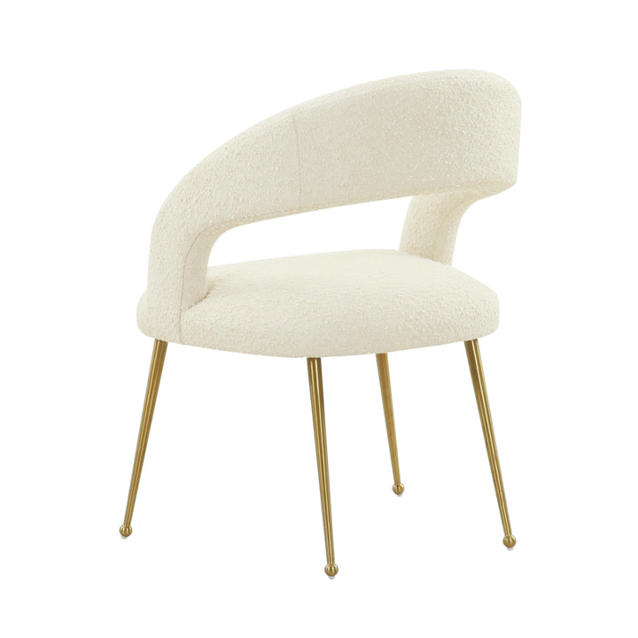 TOV Furniture Rocco Cream Boucle Dining Chair - Set of 2 DINING CHAIRS