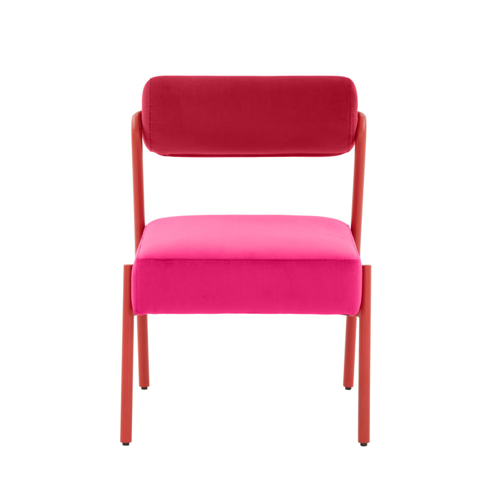 TOV Furniture Jolene Hot Pink Velvet Dining Chair - Set of 2 DINING CHAIRS