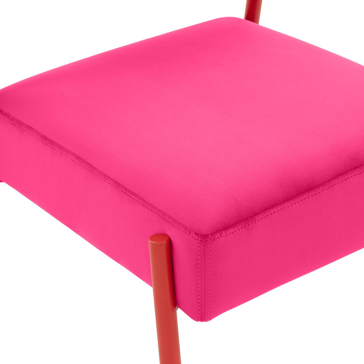 TOV Furniture Jolene Hot Pink Velvet Dining Chair - Set of 2 DINING CHAIRS
