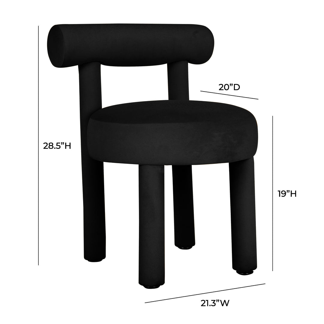 American Home Furniture | TOV Furniture - Carmel Black Velvet Dining Chair