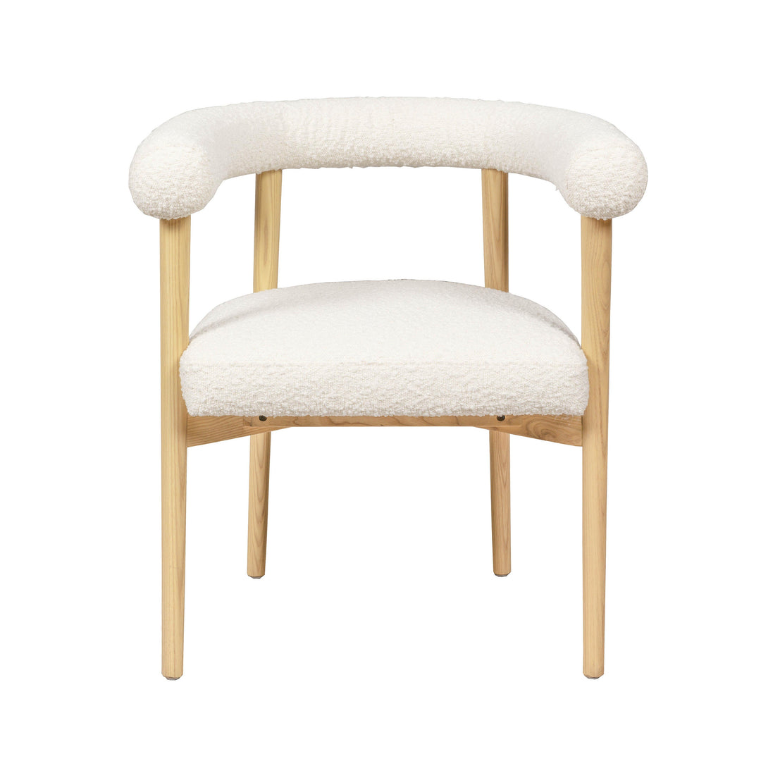 American Home Furniture | TOV Furniture - Spara Cream Boucle Dining Chair