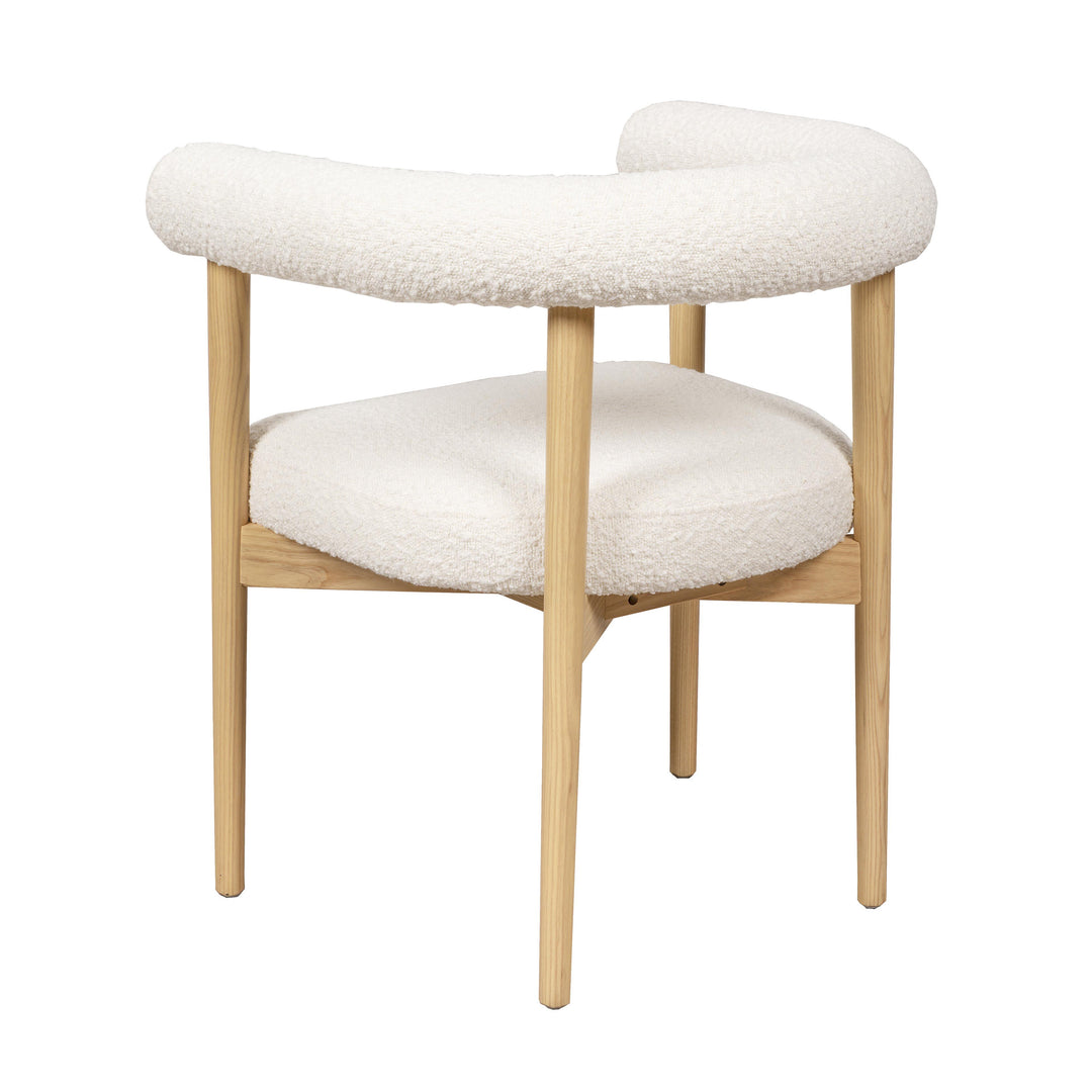 American Home Furniture | TOV Furniture - Spara Cream Boucle Dining Chair