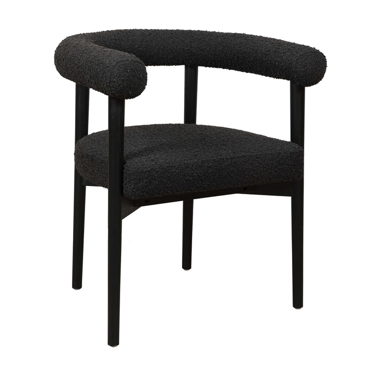 American Home Furniture | TOV Furniture - Spara Black Boucle Dining Chair