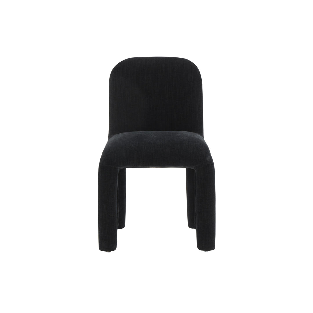 American Home Furniture | TOV Furniture - Georgia Midnight Black Chenille Dining Chair