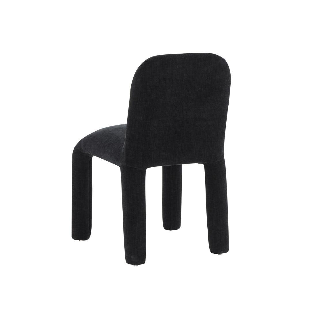 American Home Furniture | TOV Furniture - Georgia Midnight Black Chenille Dining Chair