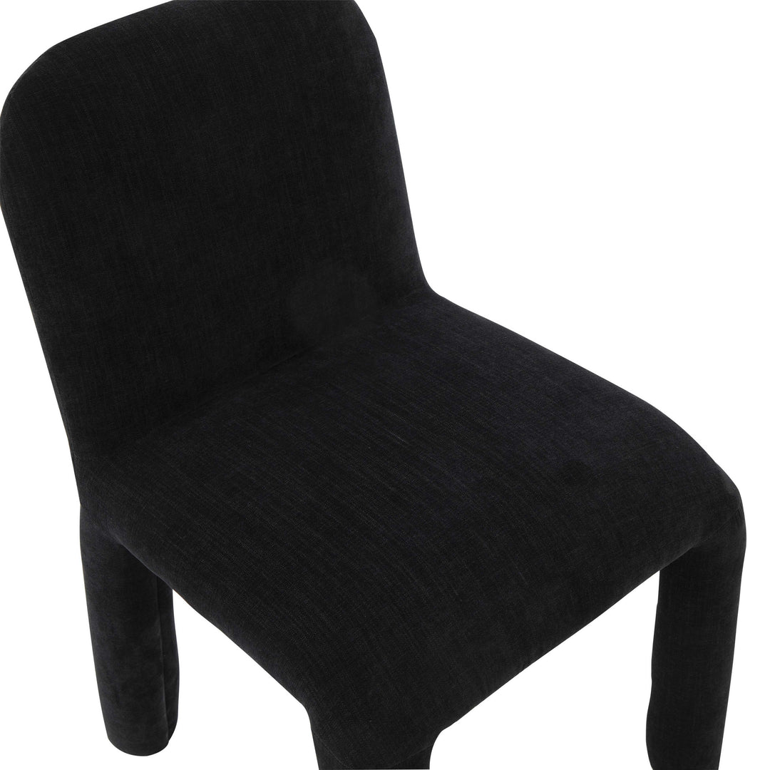 American Home Furniture | TOV Furniture - Georgia Midnight Black Chenille Dining Chair