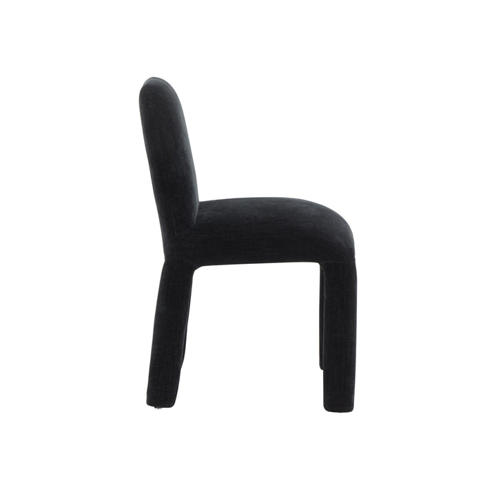 American Home Furniture | TOV Furniture - Georgia Midnight Black Chenille Dining Chair