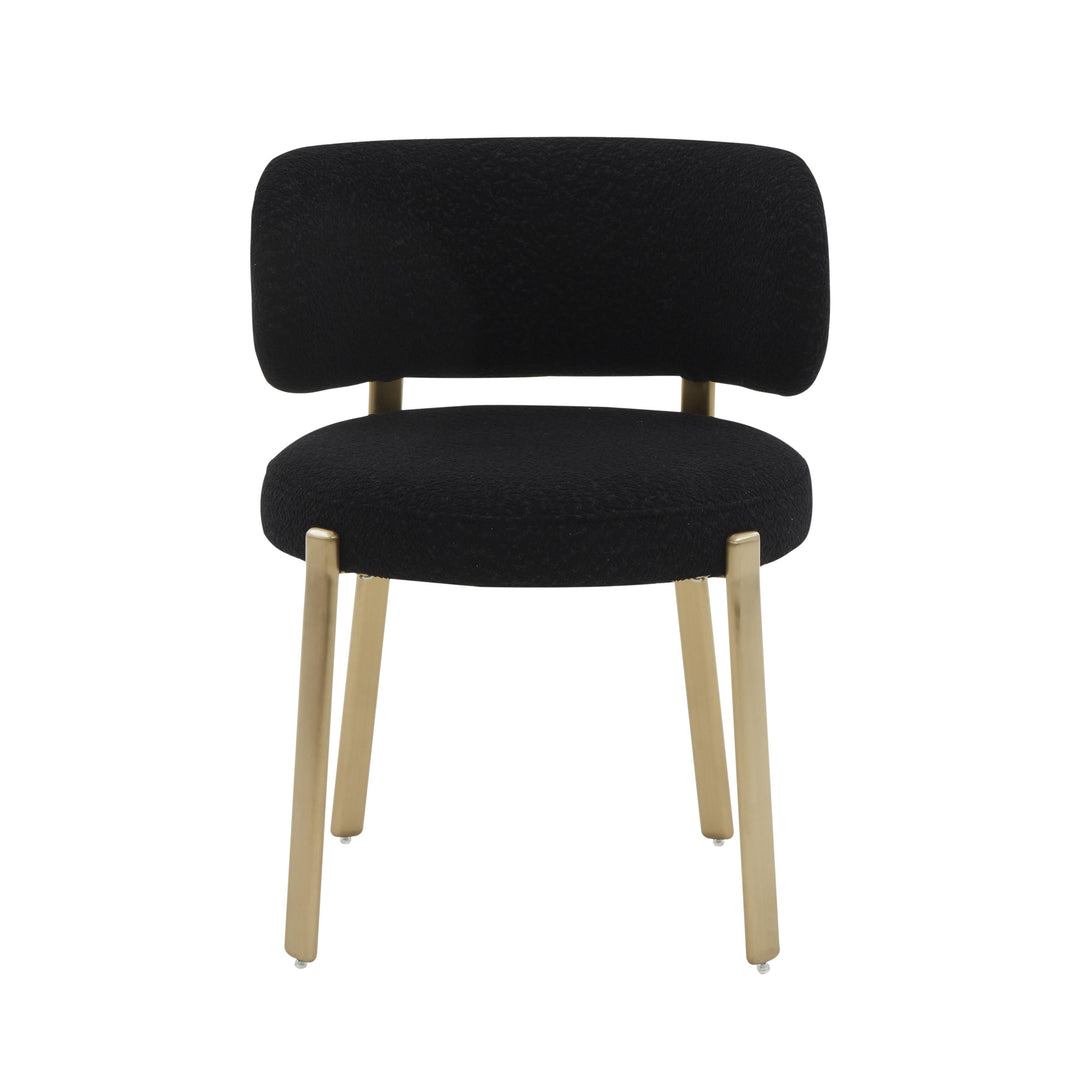 TOV Furniture Margaret Black Boucle Dining Chair - Set of 2 DINING CHAIRS