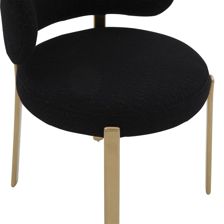 American Home Furniture | TOV Furniture - Margaret Black Boucle Dining Chair