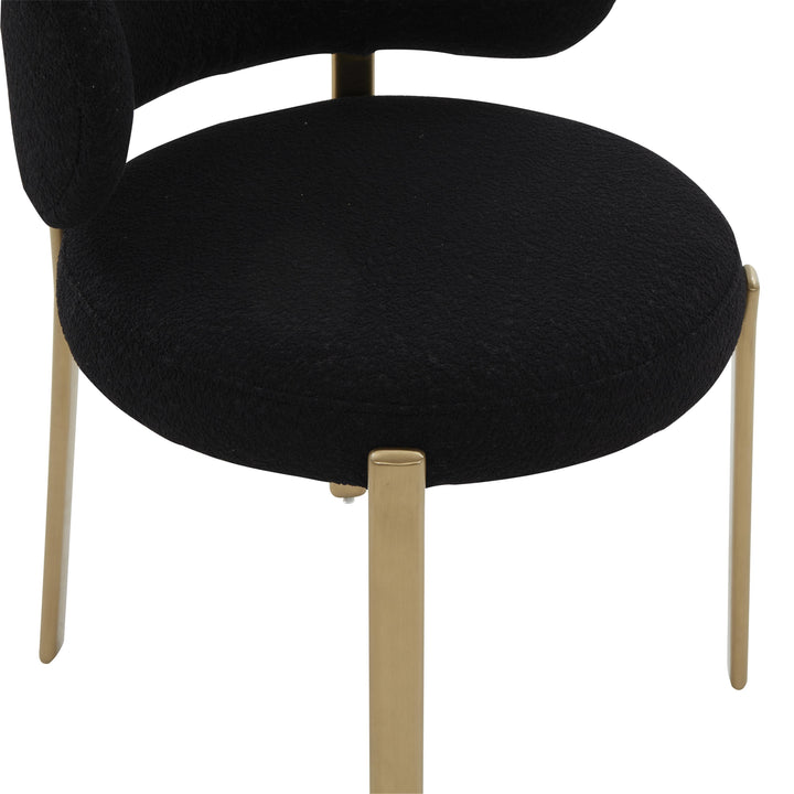 TOV Furniture Margaret Black Boucle Dining Chair - Set of 2 DINING CHAIRS