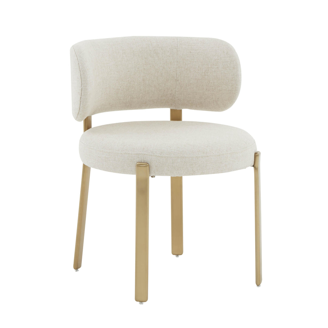 American Home Furniture | TOV Furniture - Margaret Cream Linen Dining Chair