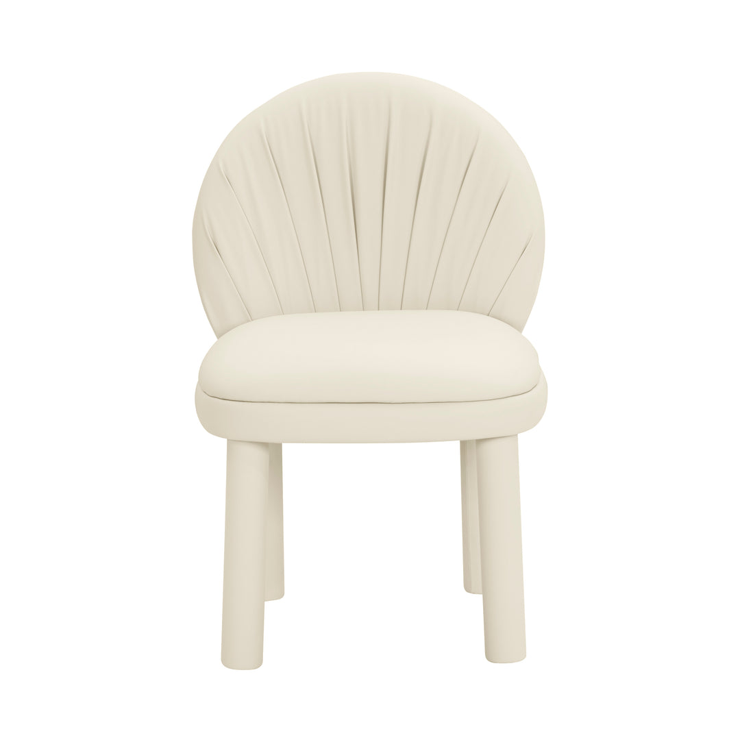 American Home Furniture | TOV Furniture - Aliyah Cream Vegan Leather Dining Chair