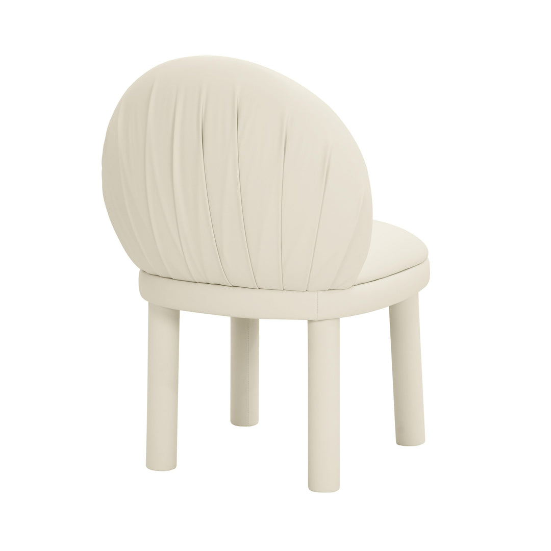 American Home Furniture | TOV Furniture - Aliyah Cream Vegan Leather Dining Chair