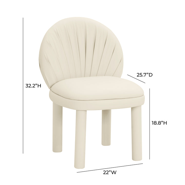 American Home Furniture | TOV Furniture - Aliyah Cream Vegan Leather Dining Chair