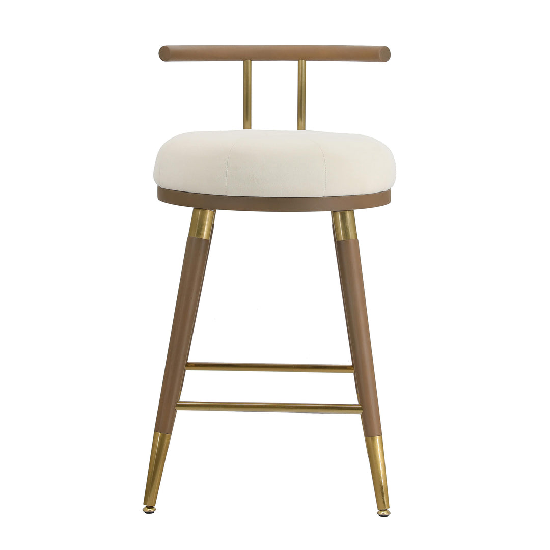 American Home Furniture | TOV Furniture - Juniper Cream Velvet Barstool