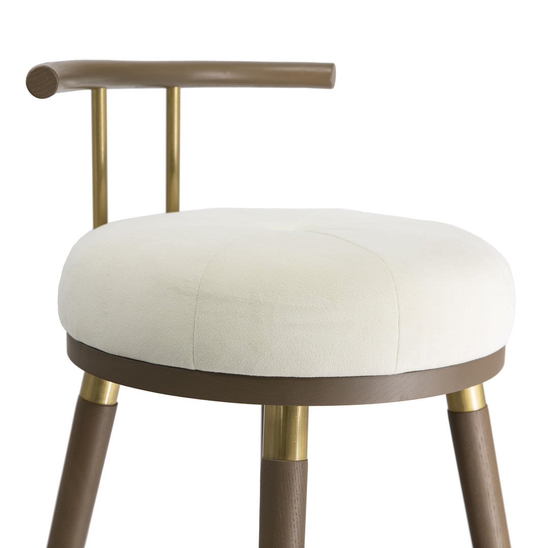 American Home Furniture | TOV Furniture - Juniper Cream Velvet Barstool