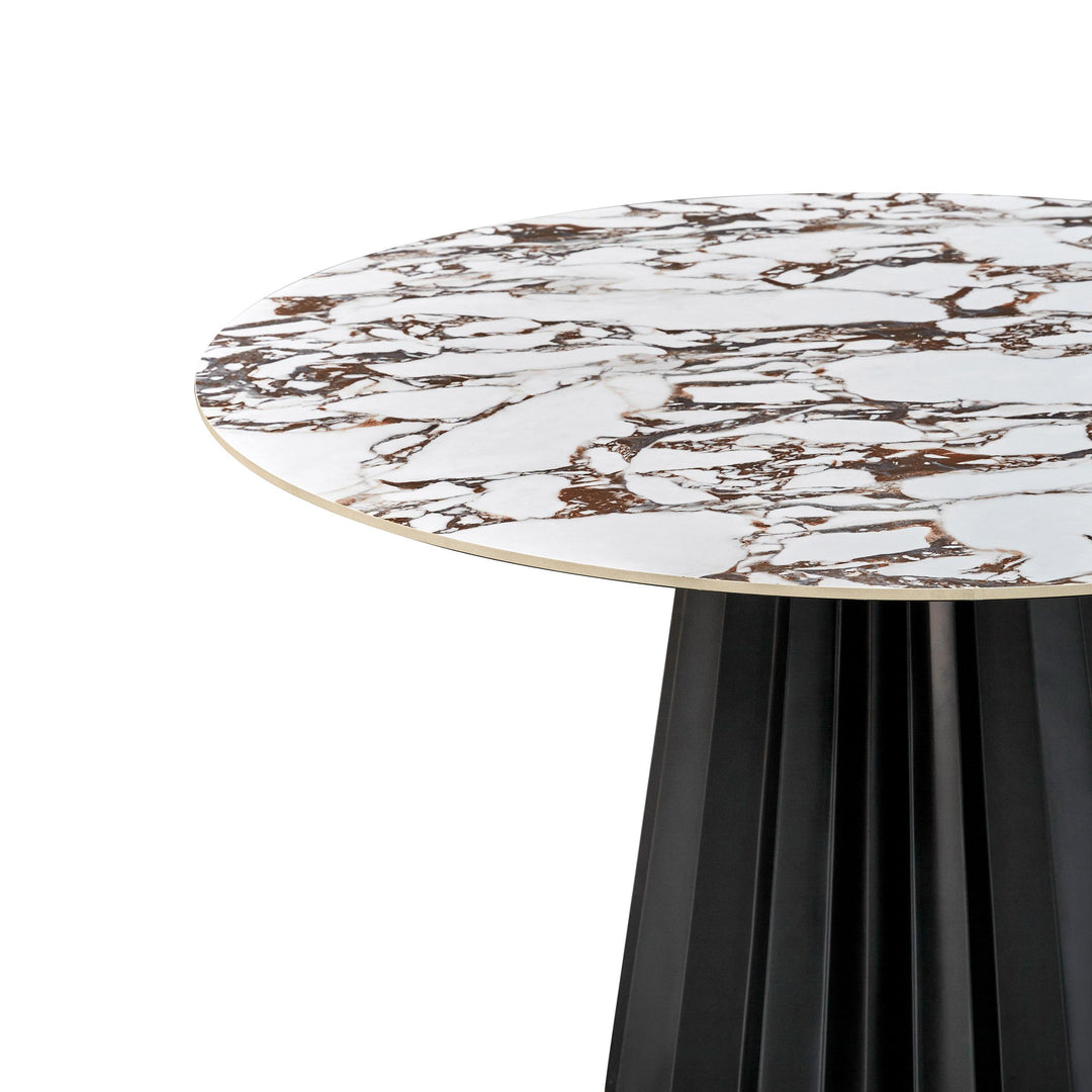 American Home Furniture | TOV Furniture - Jimena Marble Ceramic 47" Round Dining Table