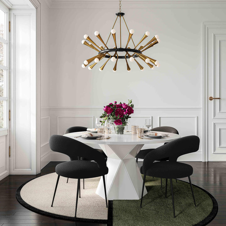 TOV Furniture Rocco Black Boucle Dining Chair - Set of 2 DINING CHAIRS