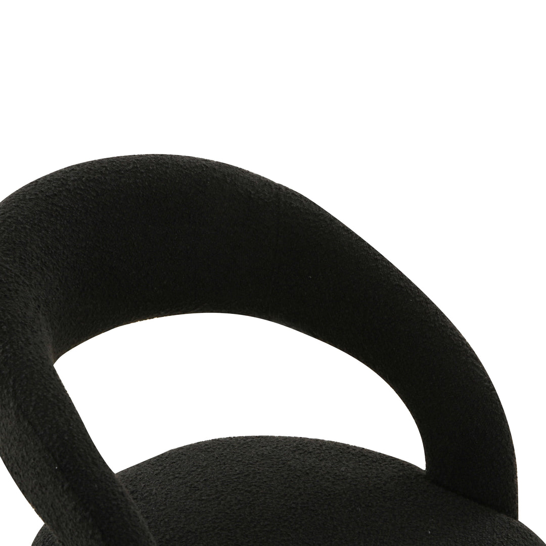 TOV Furniture Rocco Black Boucle Dining Chair - Set of 2 DINING CHAIRS