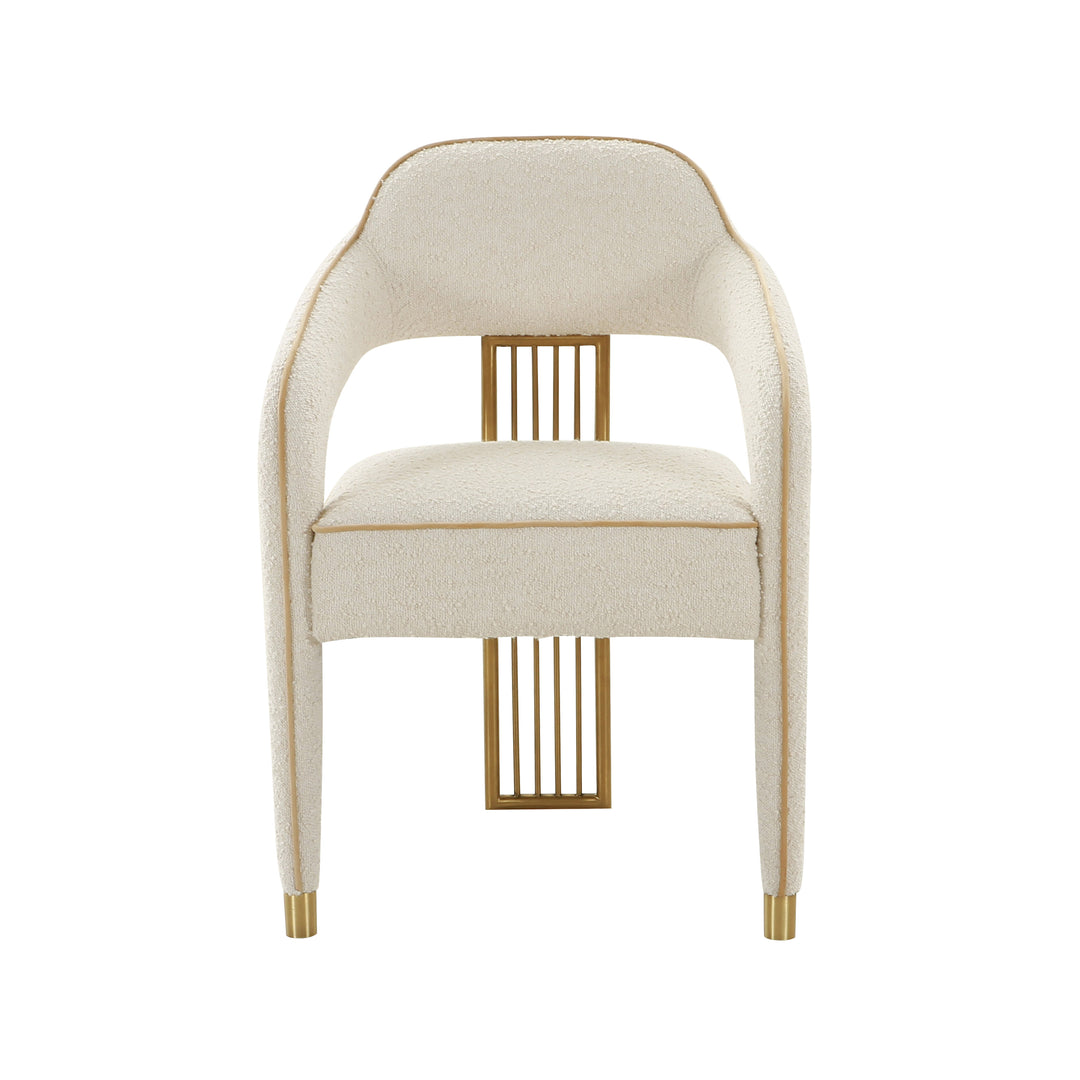 American Home Furniture | TOV Furniture - Corralis Cream Boucle Dining Chair